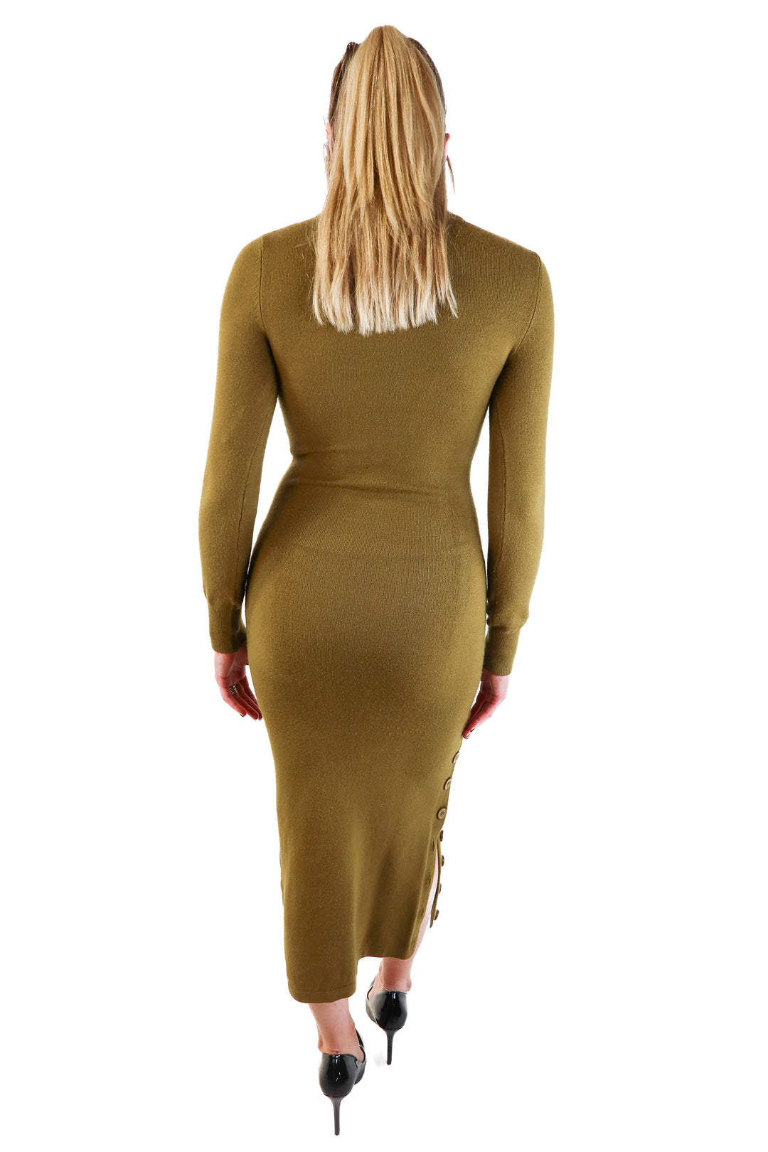 French Connection Olive Green Sweater Dress (S; retail $118)