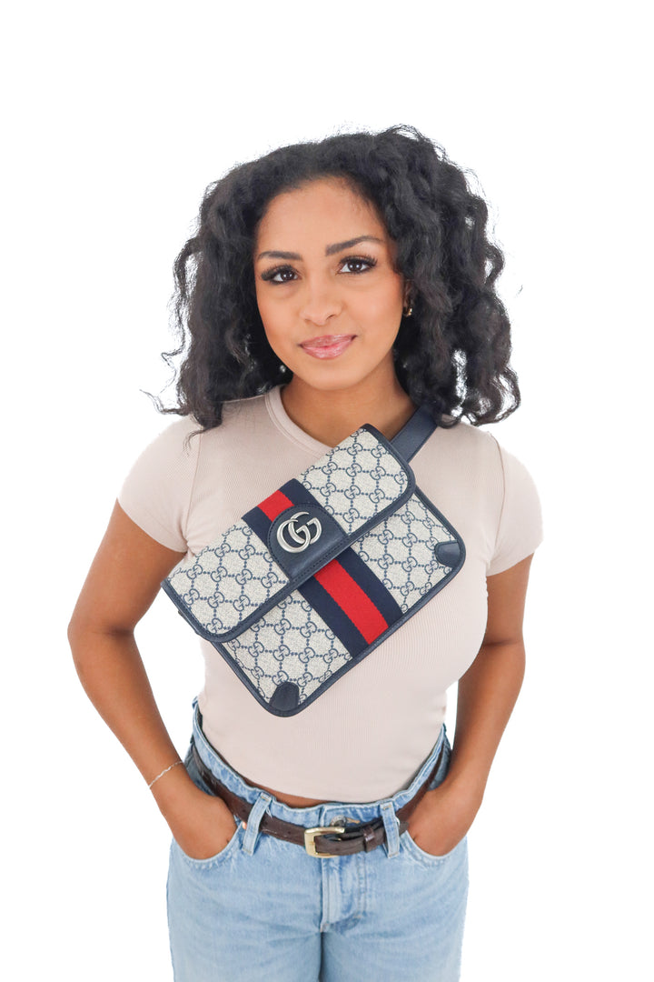 Gucci Ophidia Supreme Belt Bag (Belt 90cm/ 36")