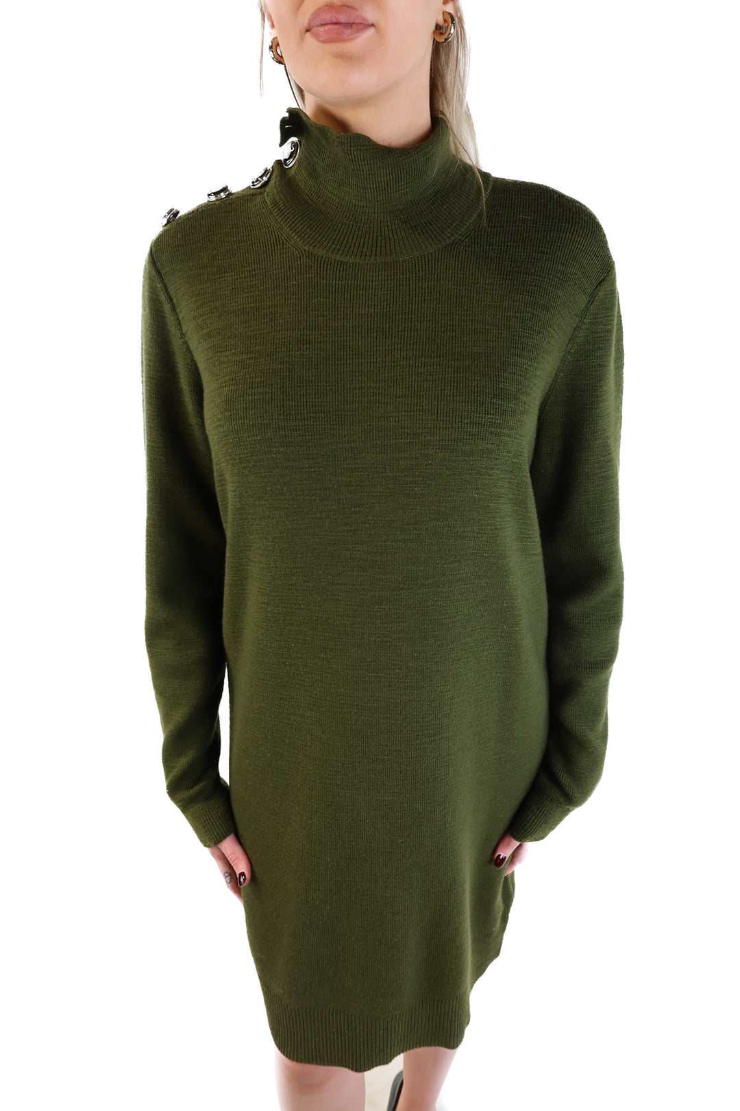 Veronica Beard Olive Green Sweater Dress (M; retail $498)