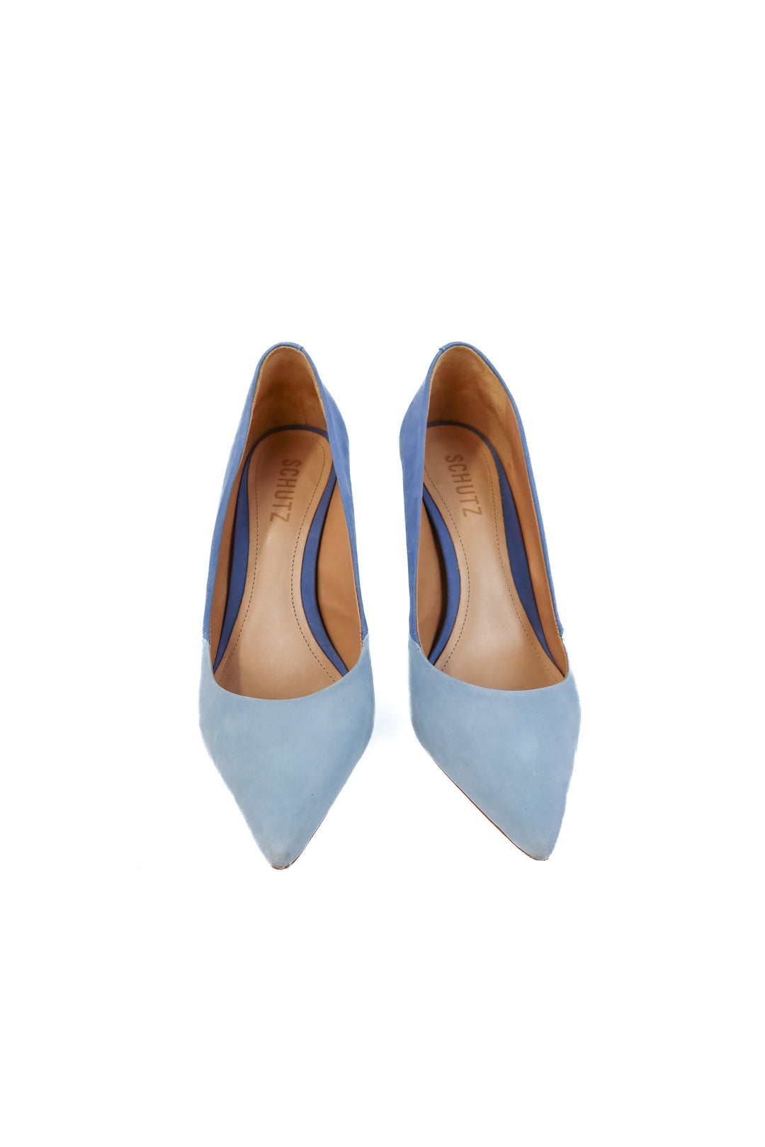 Schutz two toned blue heels (6.5; retails for $138)