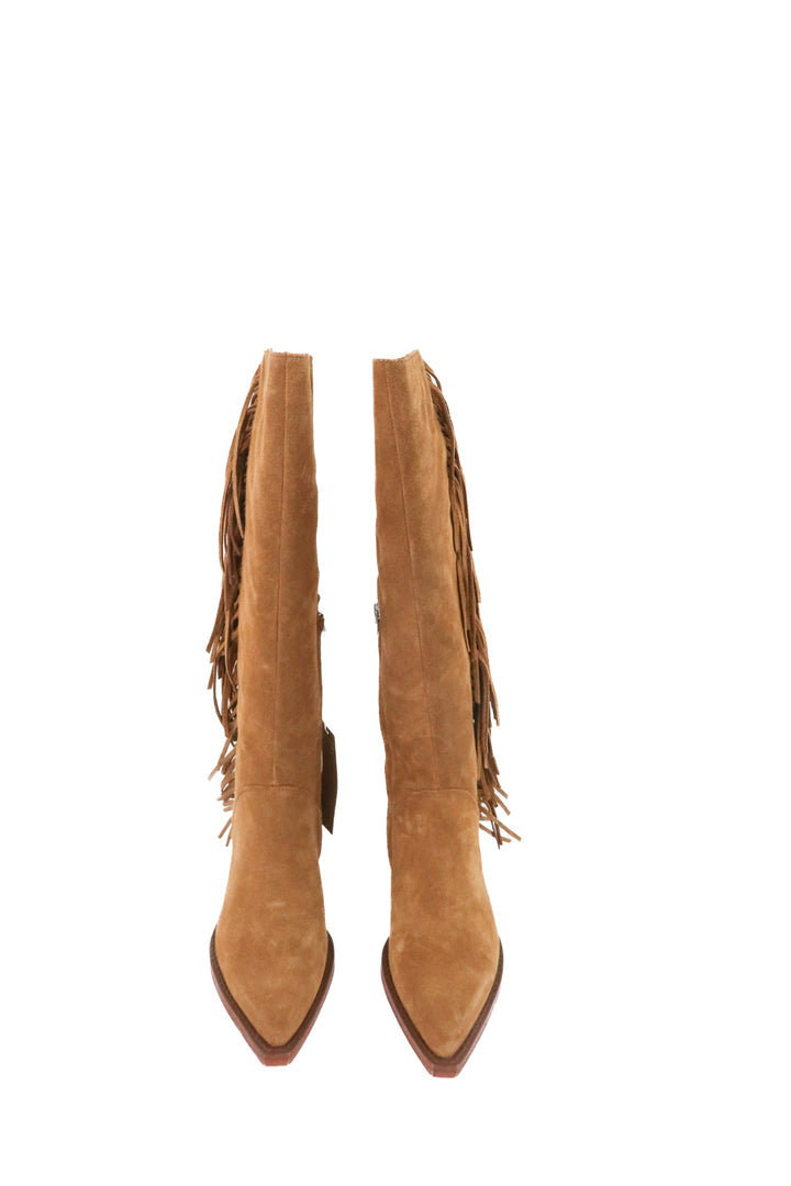 dolce vita tan suede w/ fringe tall boots (9.5)