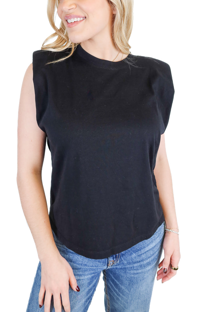zara black muscle tee (m; retail $29.90)