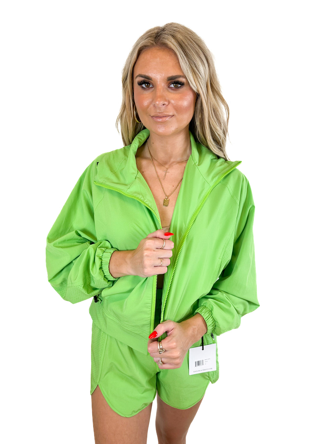 Beach Riot Casen Jacket and Shorts Palm Garden Green Set NWT (XS)