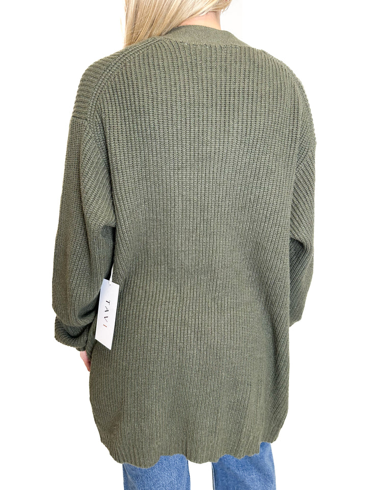 Tavi Alpine Long Cardigan in Green NWT (S)