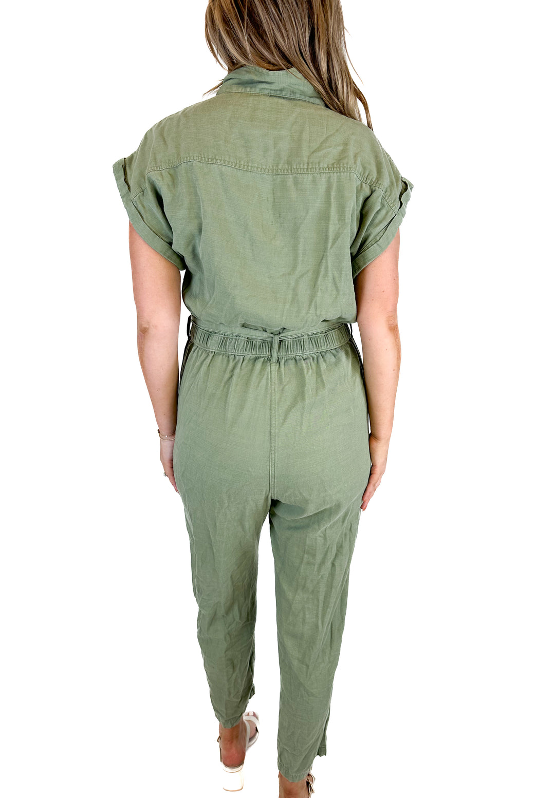 Abercrombie Green Cargo Jumpsuit (L)