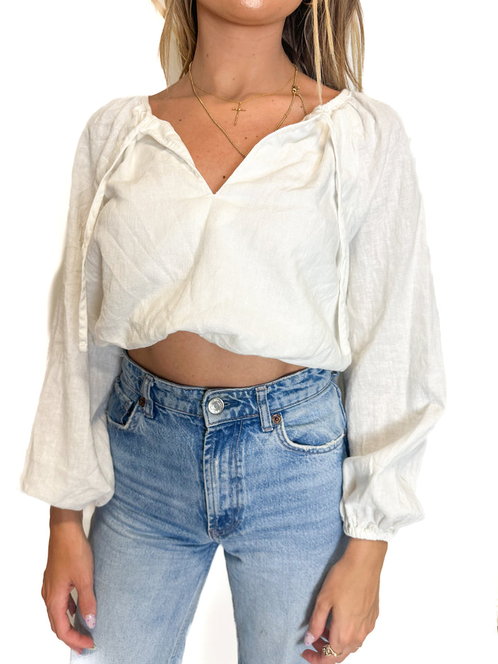 Abercrombie Cream Blouse (XS)