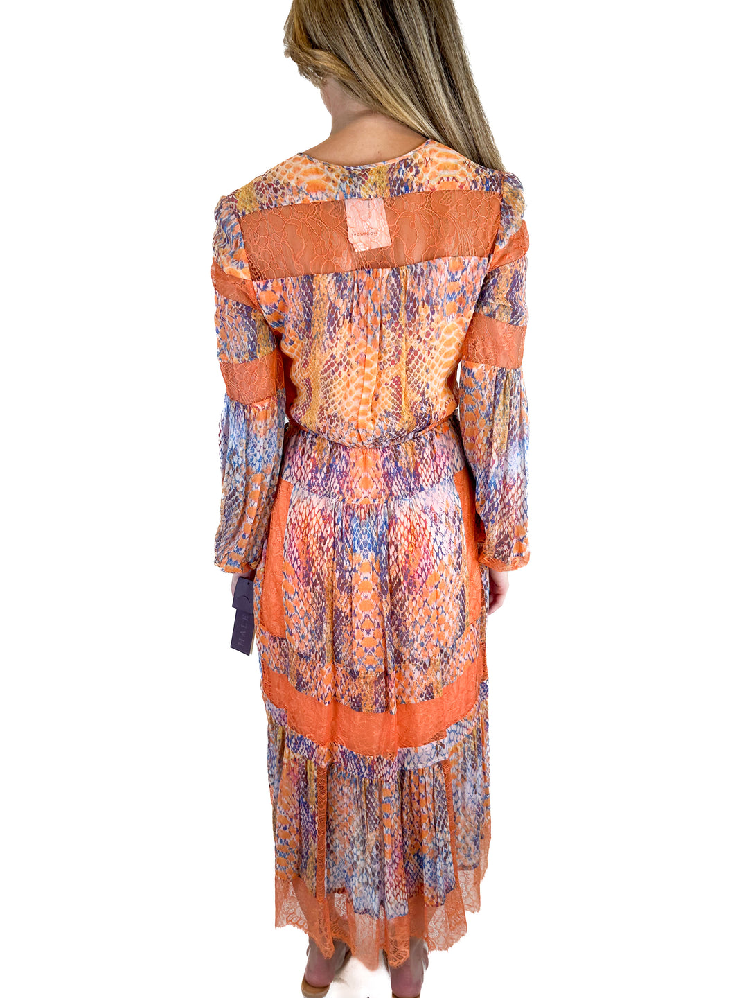 Hale Bob Animal Print Orange Lace Dress NWT (XS)
