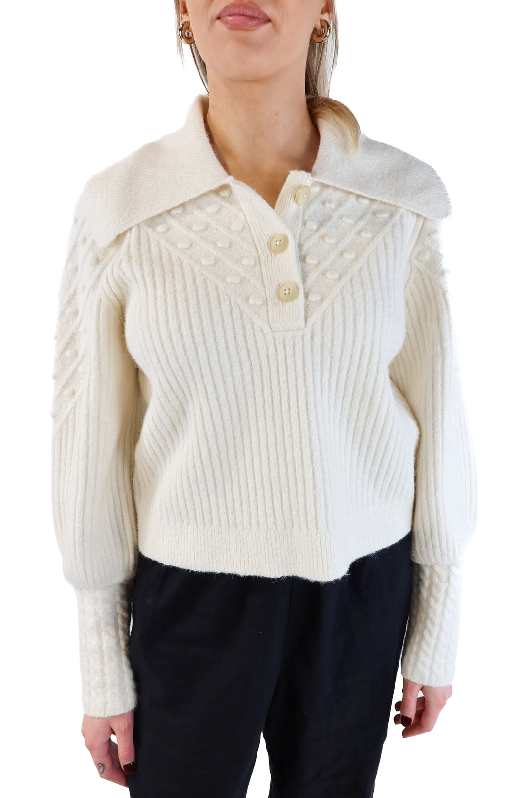 Jonathan Simkhai Cream Sweater (M; retail $545)