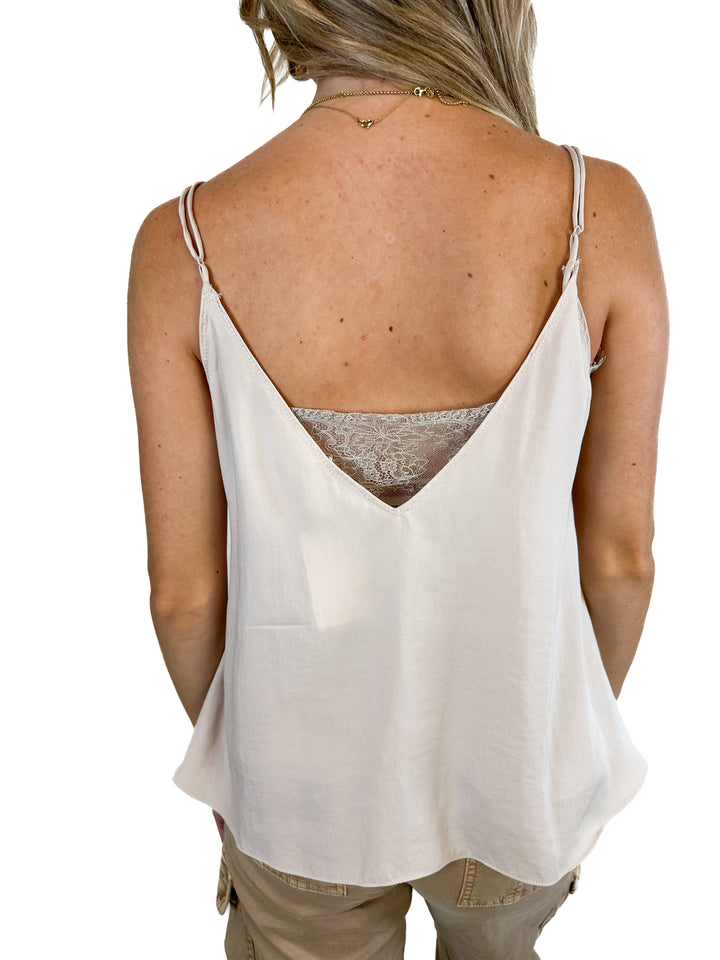 Free People Intimately Satin and Lace Cami (XS)