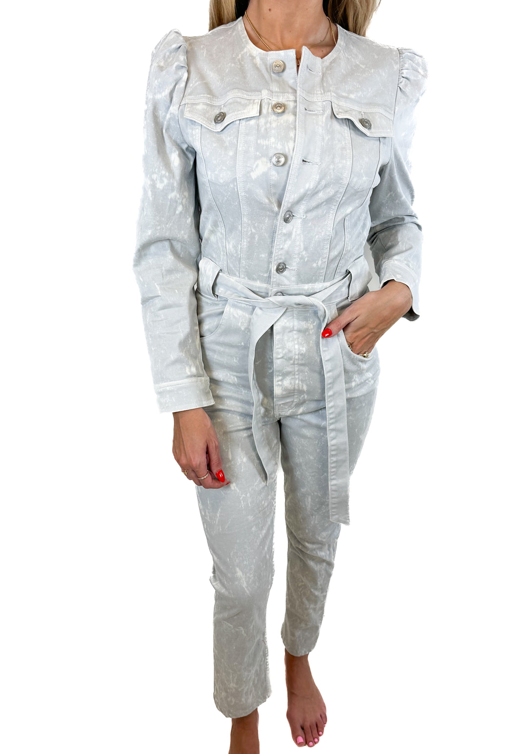 Hudson Los Angeles Belted Denim Jumpsuit NWT (XS; retail $325)