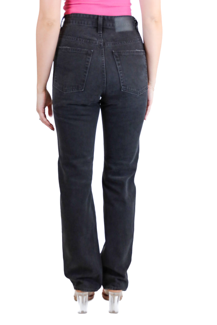 Grlfrnd Black Distressed High Waist Jeans NWT (26; retail $235)