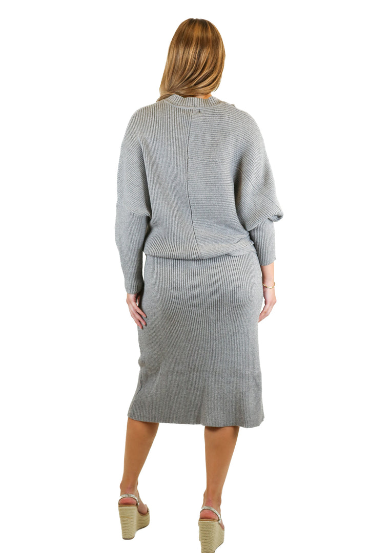 Whiteroom & Cactus Gray Sweater & Skirt Set (S)