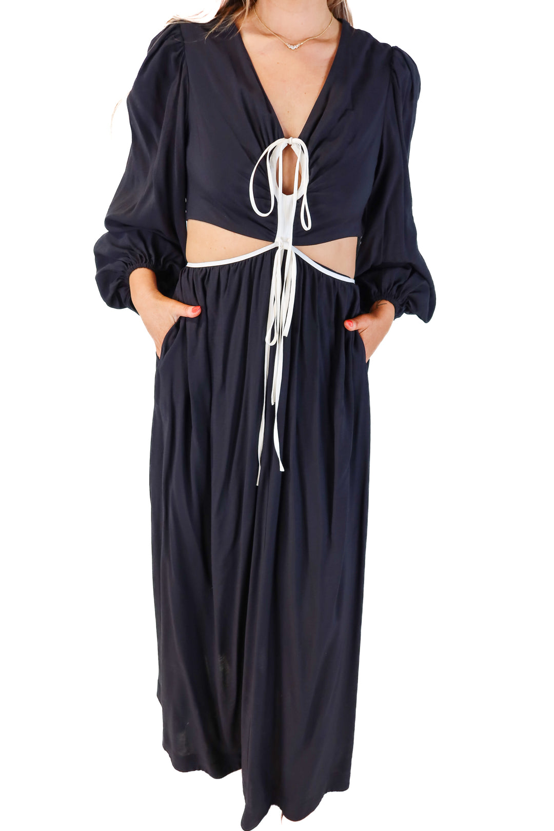 Jonathan Simkhai Black and White Maxi Dress (M; retails for $495)