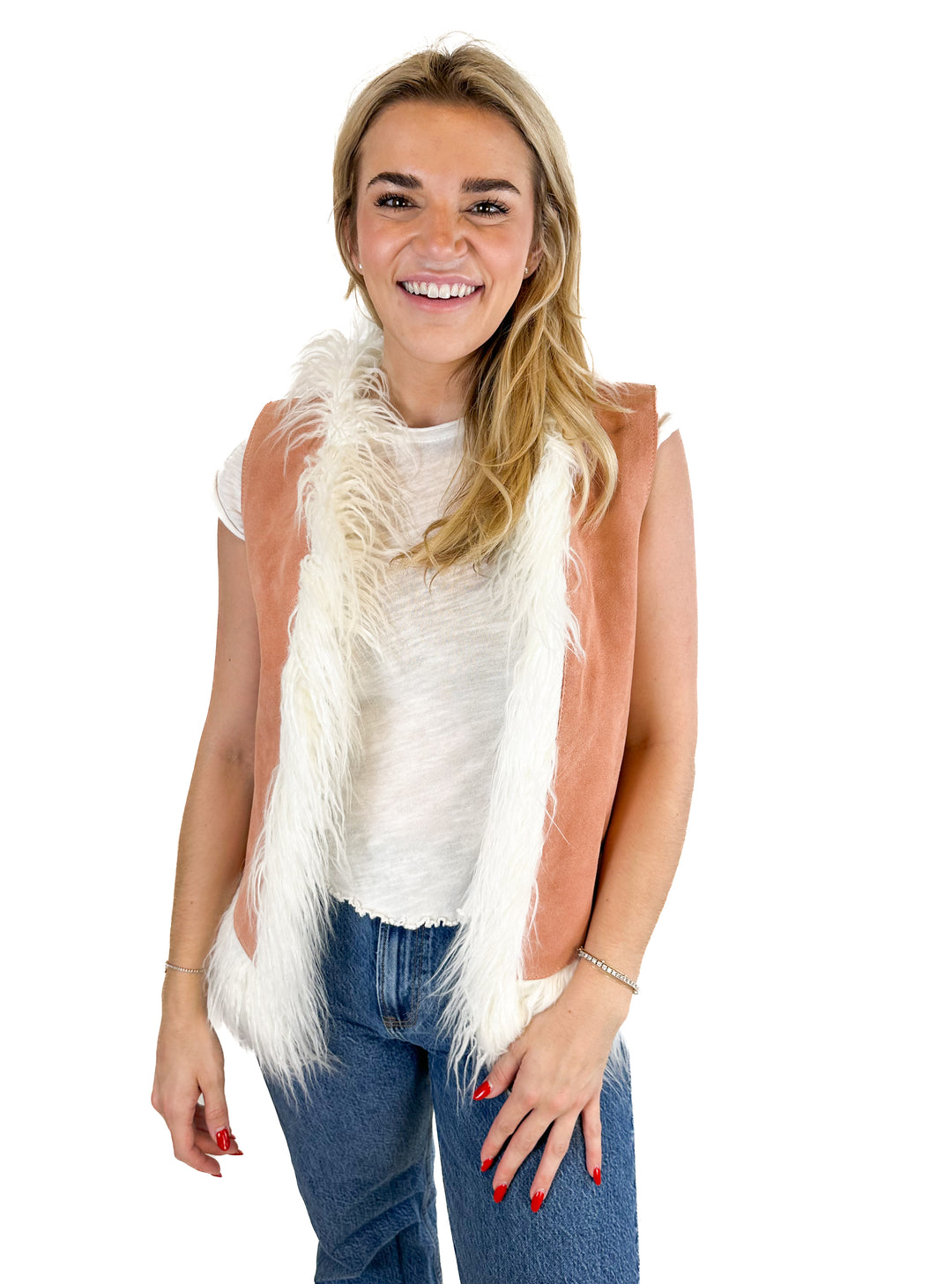 Understated Leather Vest NWT (S)