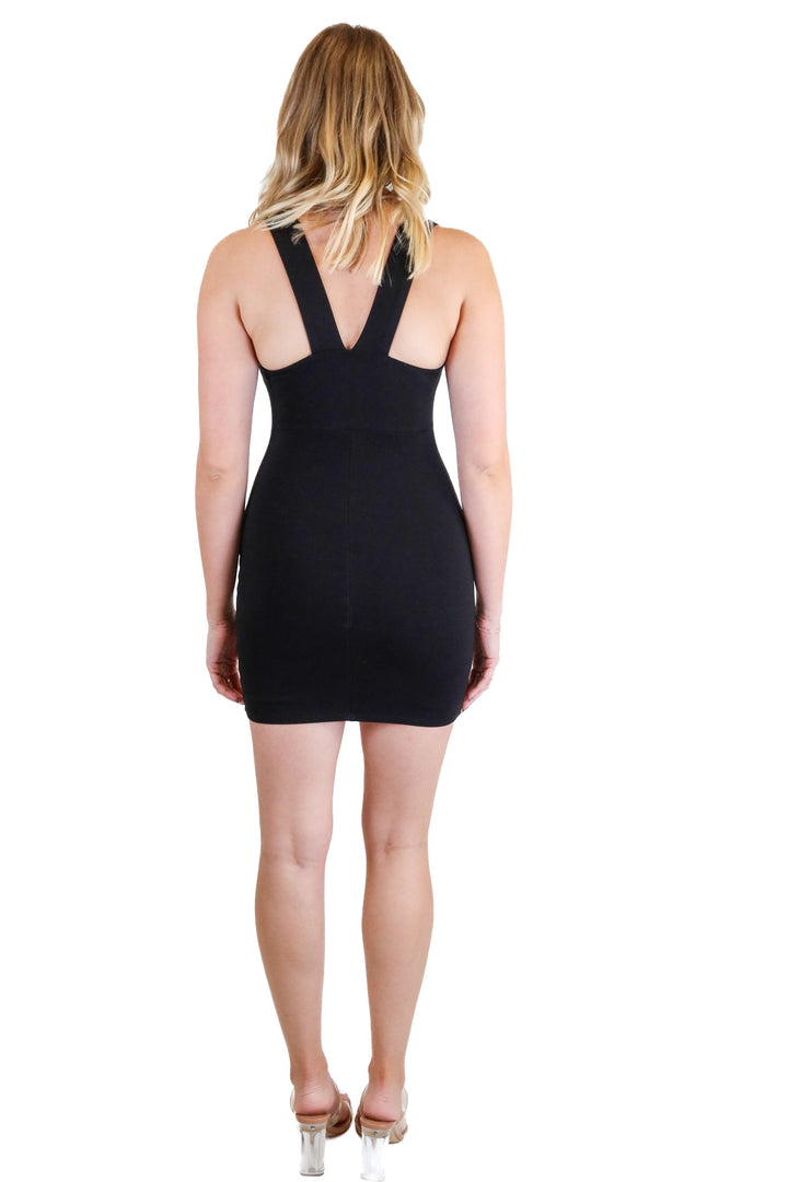 Blue Blush Black Stretch Mini Dress (S)