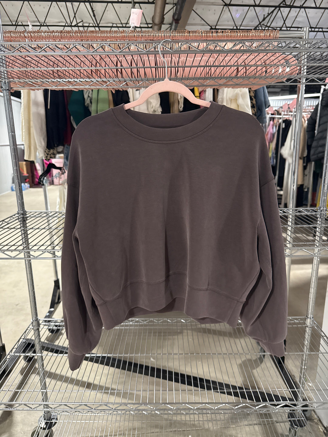 SOLD: lululemon brown cropped crewneck (6)