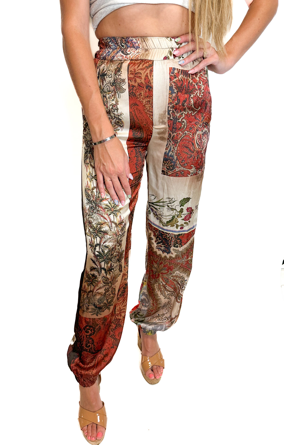 Zara Floral Silky Pants NWT (XS)