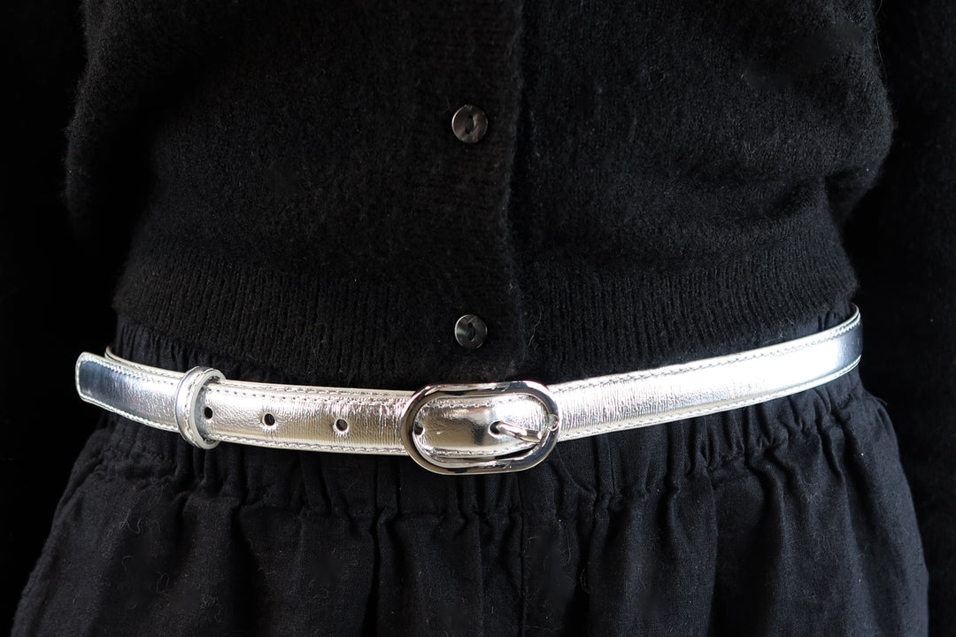 Mng silver metallic belt (M)