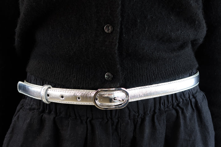 Mng silver metallic belt (M)