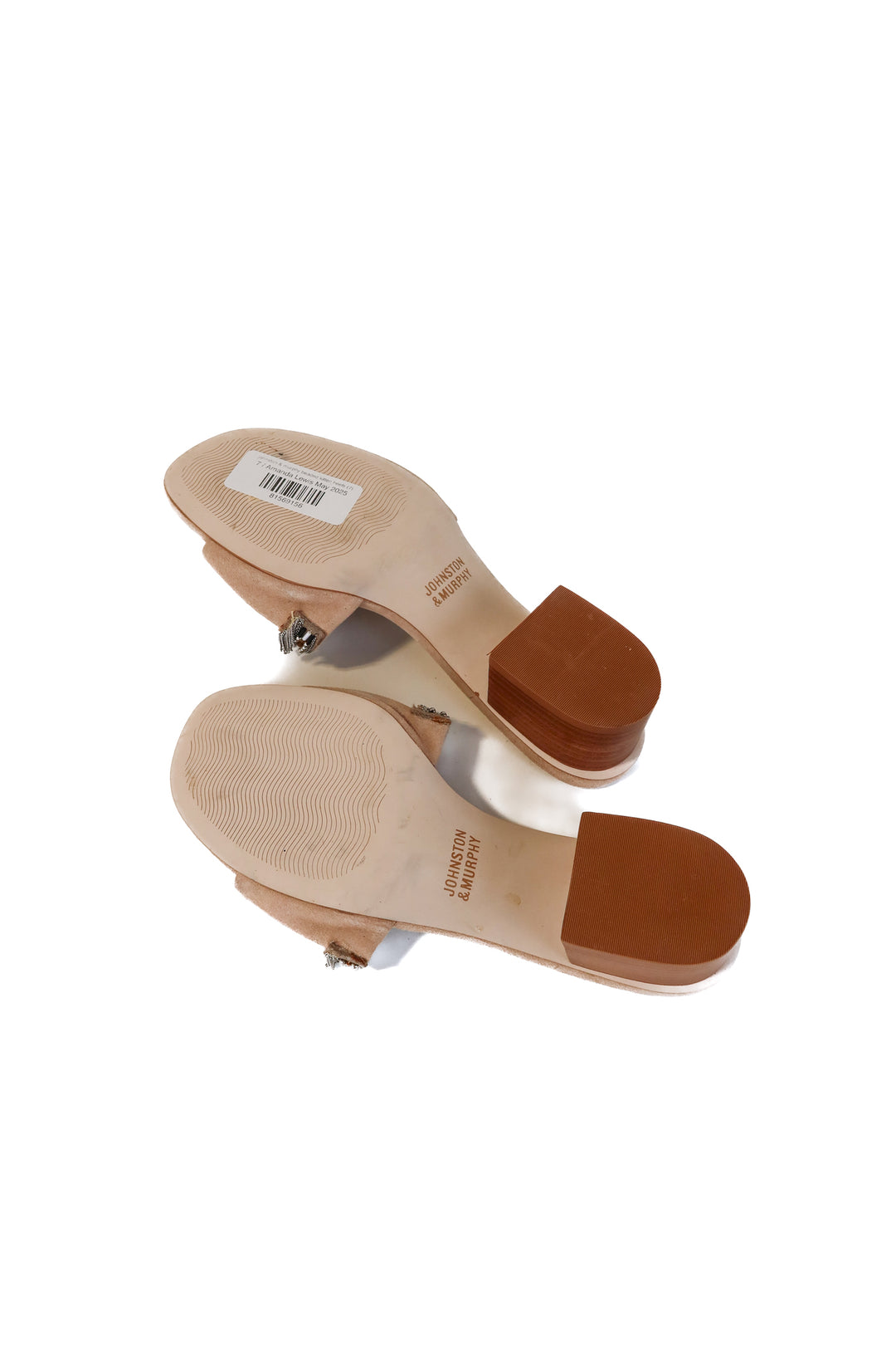 johnston & murphy beaded kitten heels (7; retail $119)