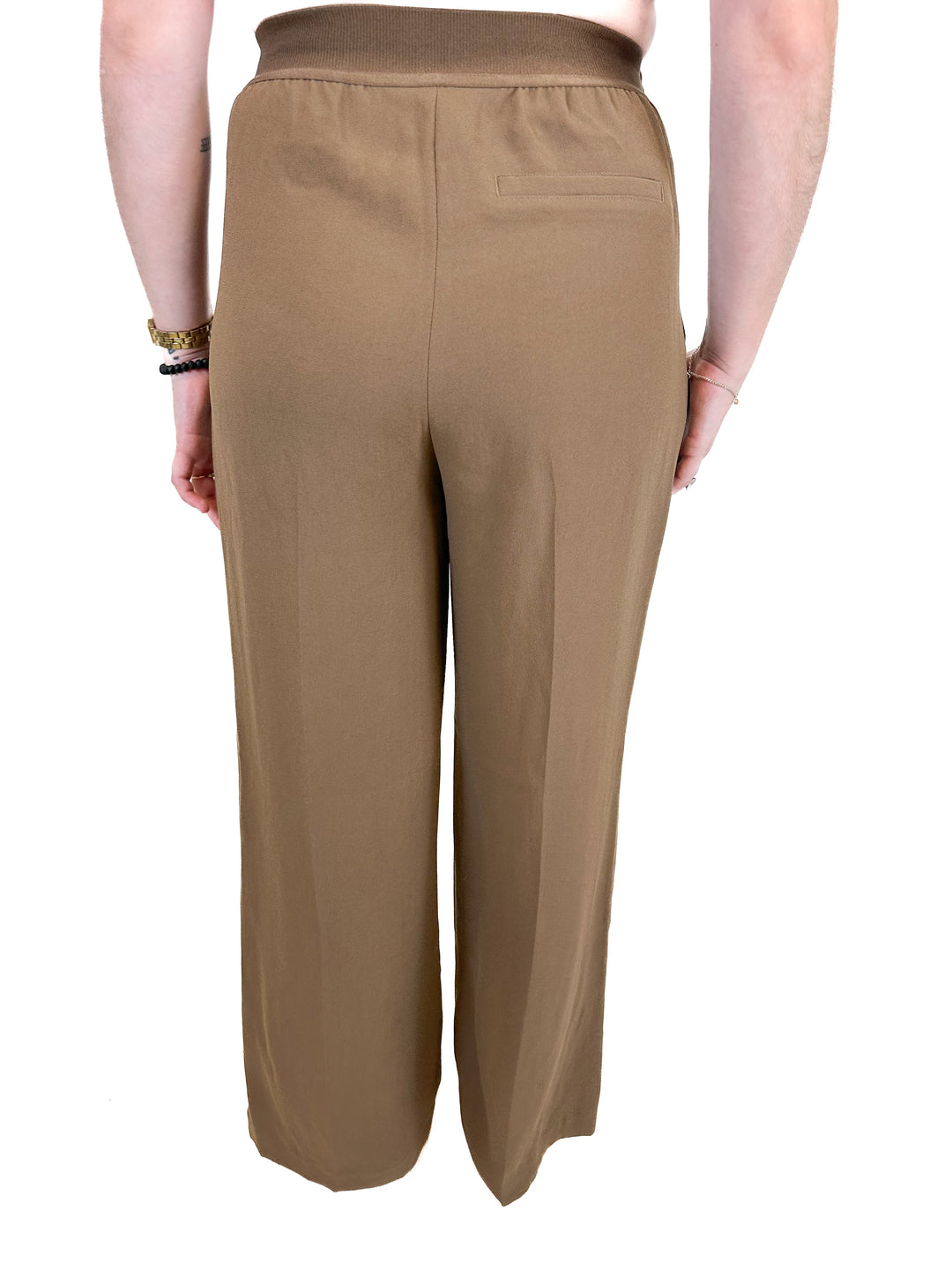 Spanx Brown Pleated Wide Leg Pants (S)