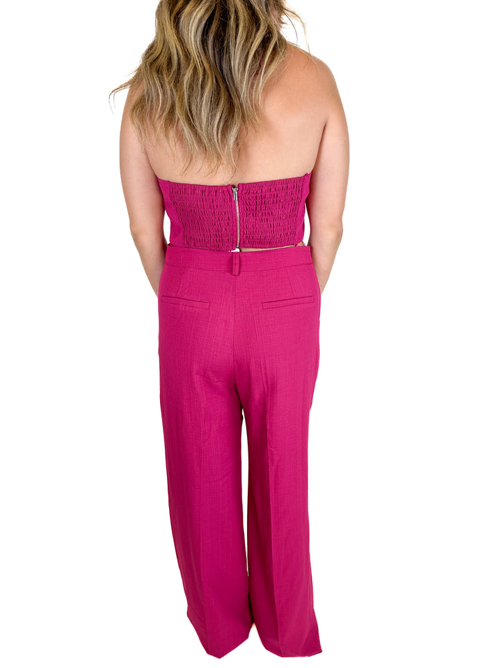 Fashion Nova Pink Halter Top and Pant Set NWT (XL)