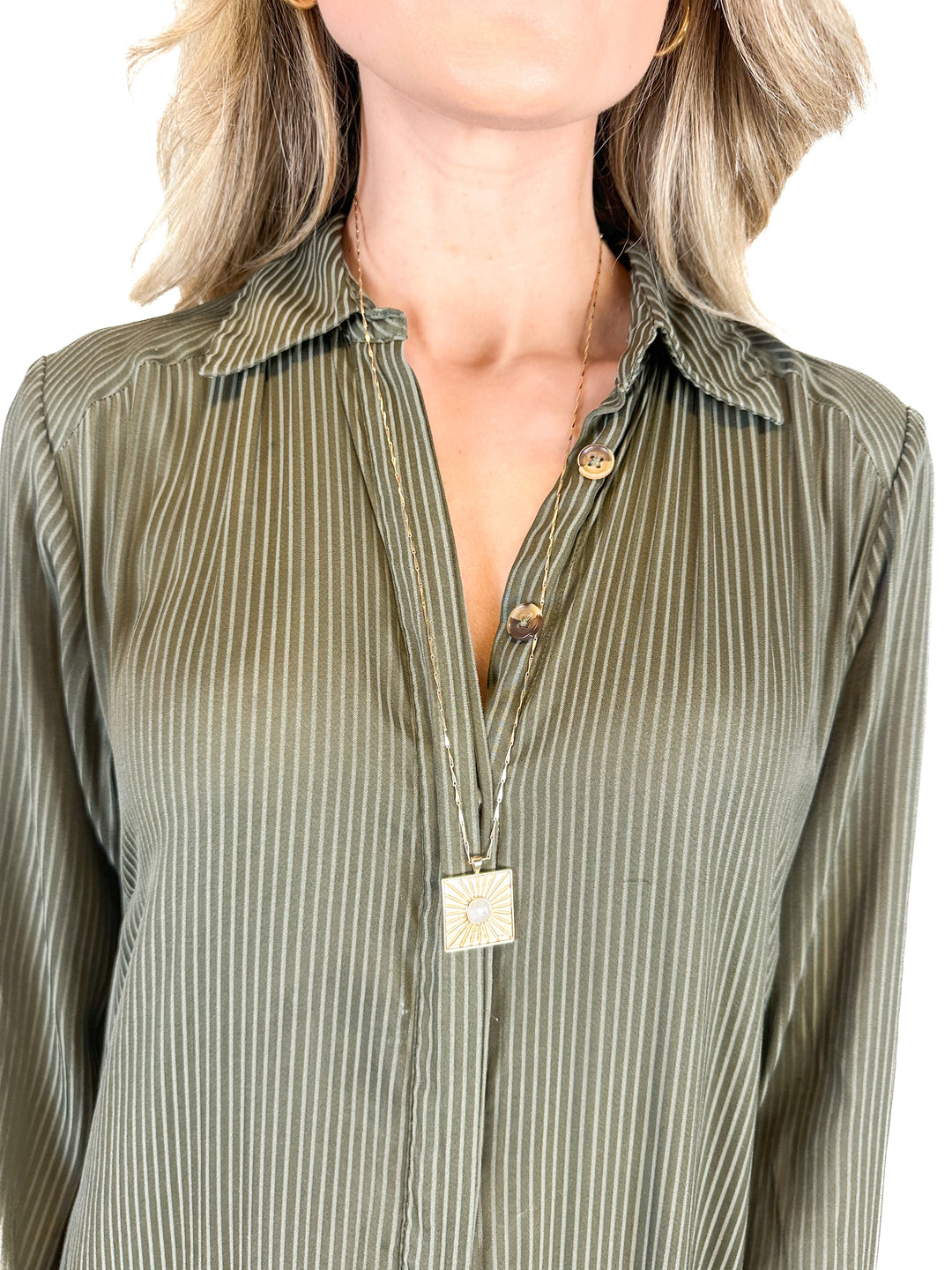 MAJE Gold Sunburst Pendant Necklace