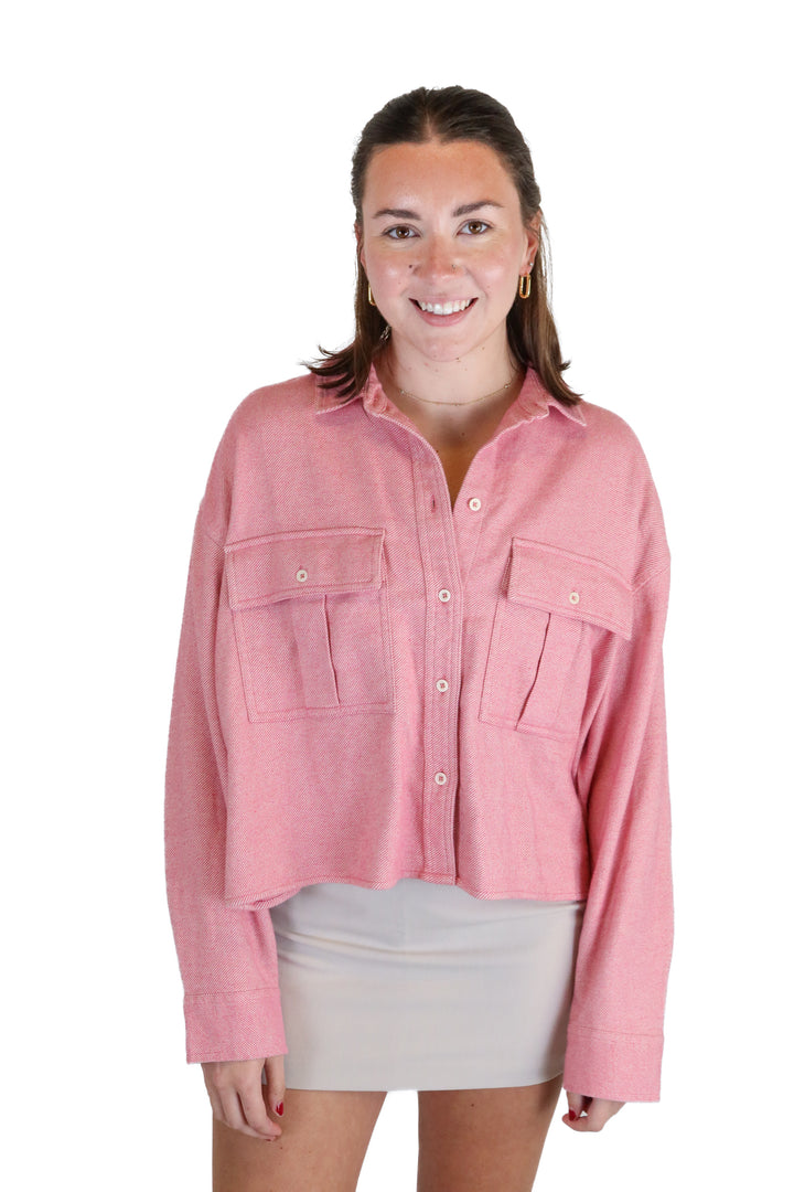 madewell pink shacket (L)