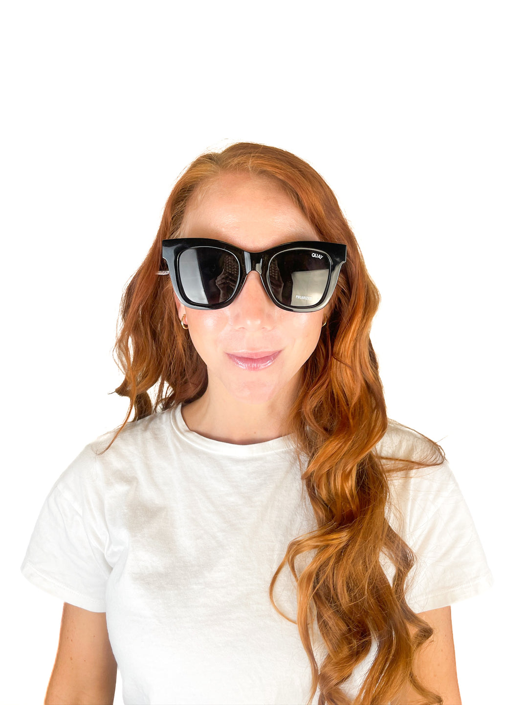 Quay Black Wayfarer Style Sunglasses NWT (retail $85)