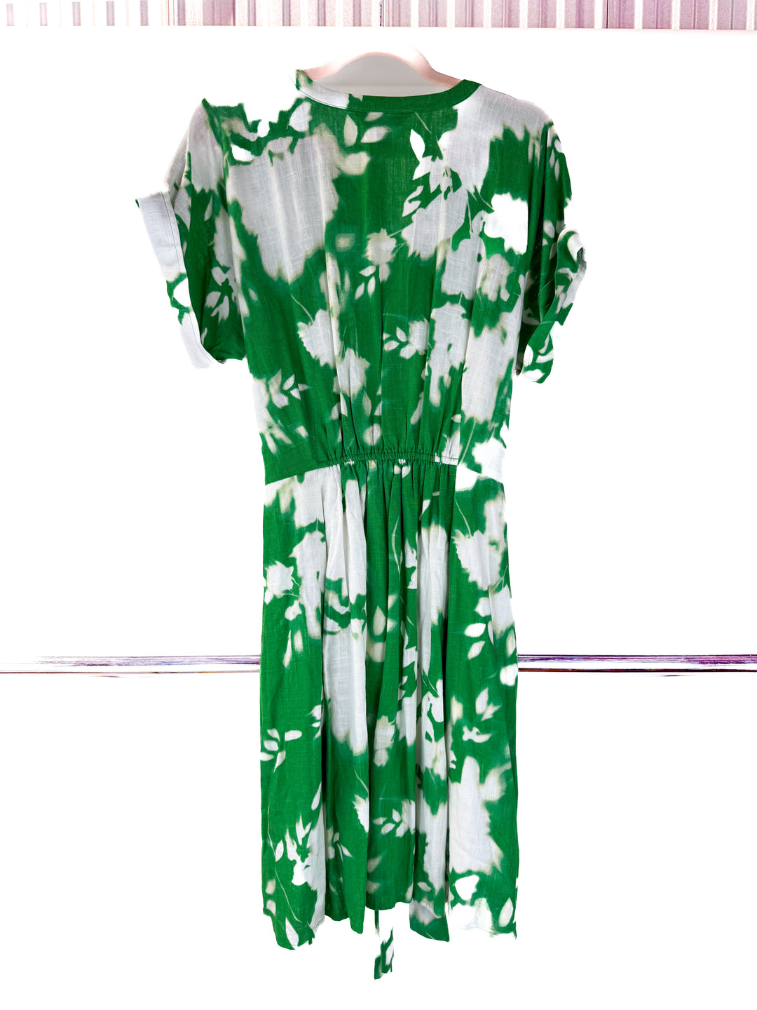 simply vera wang green printed dress (L)