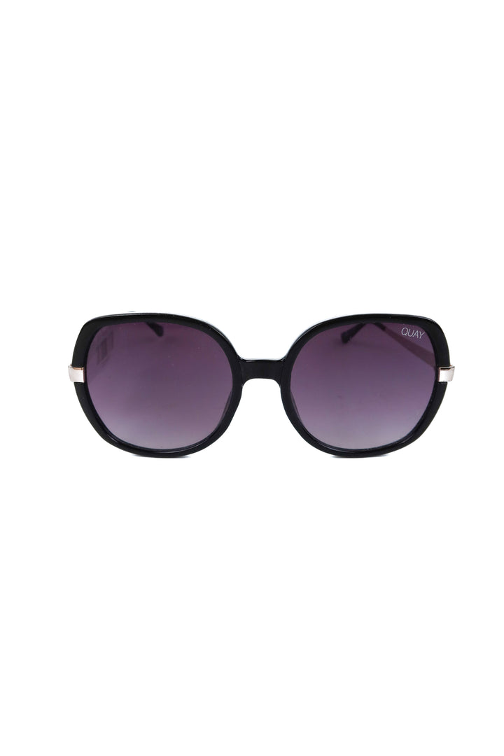 quay black large round sunglasses (retail $105)