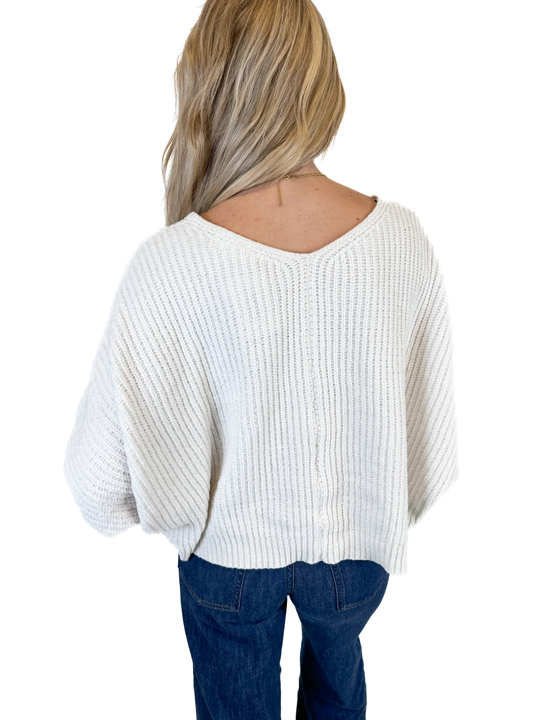 Impressions Long Sleeve V Neck Sweater (S)