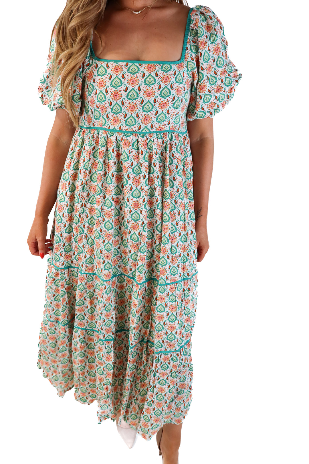 In Loom Floral Dress (S; retail $76)
