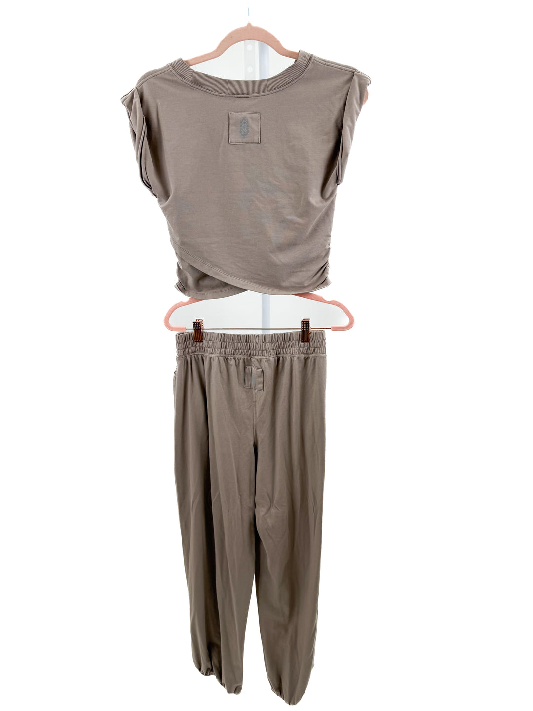 free people movement taupe lounge set (s; retail $98)