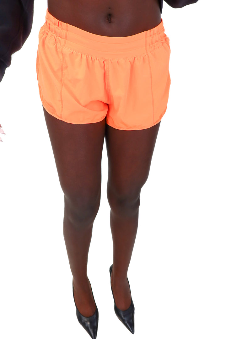 lululemon orange active shorts (8)