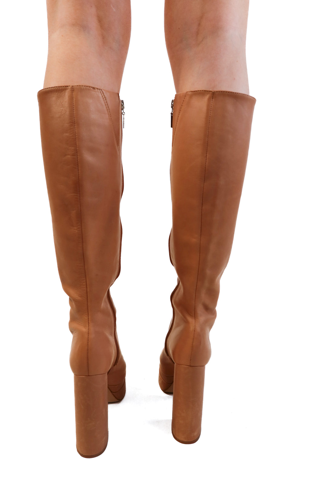 Schutz nude platform boots (6.5; retails for $238)