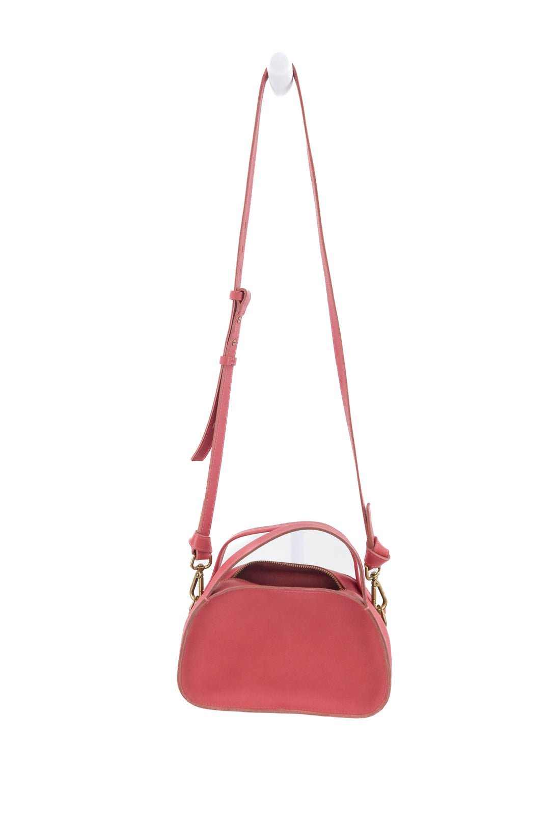 madewell pink leather crossbody