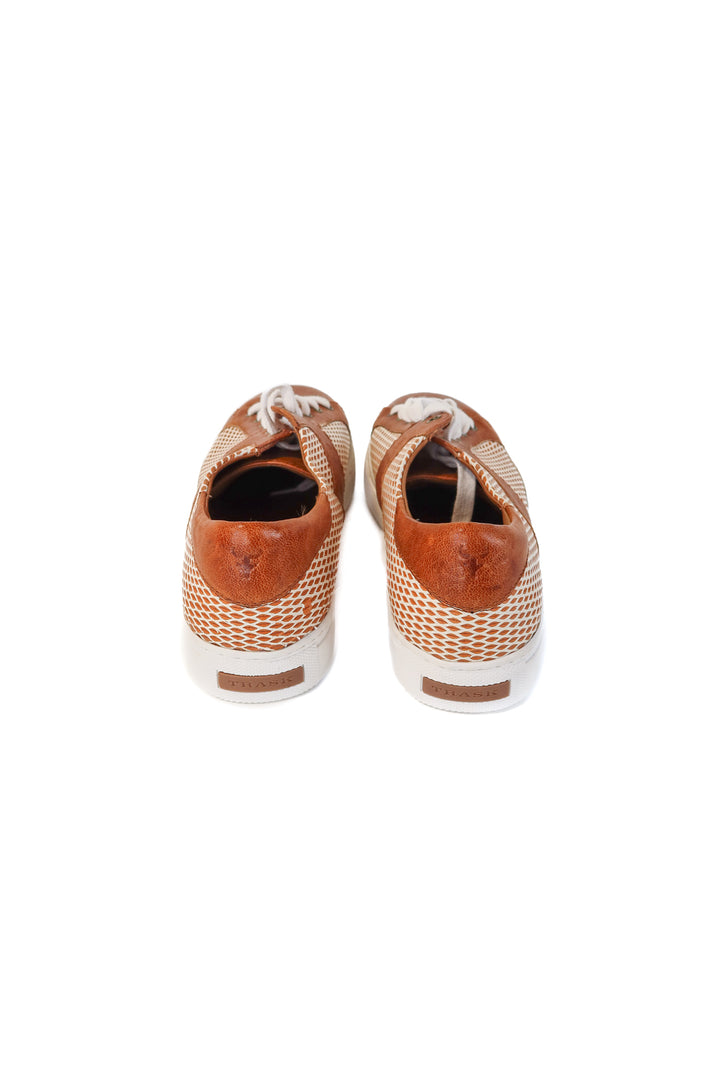 trask brown printed sneakers NWOT (7; retail $198)