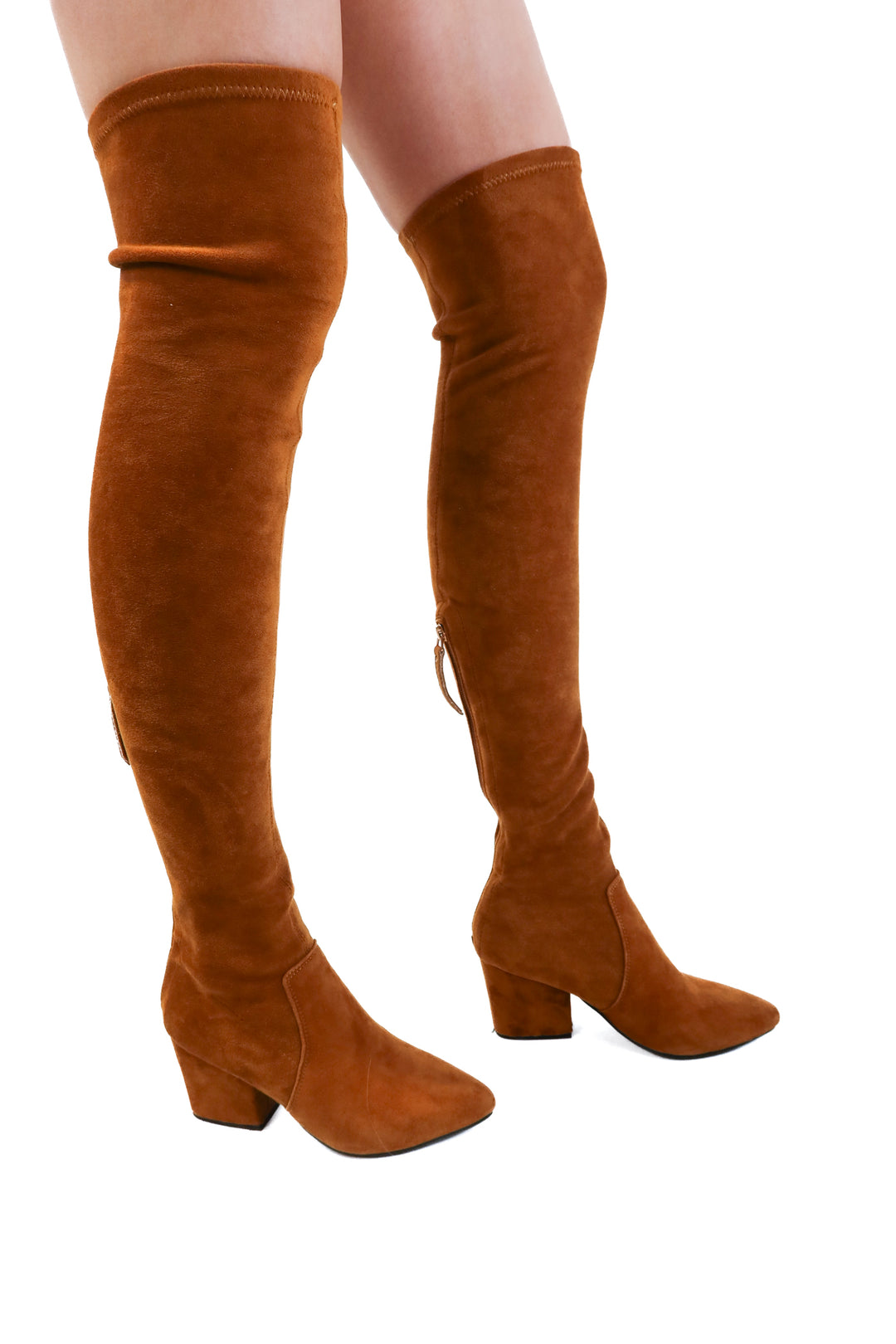 Light brown suede tall boot (5.5/6)