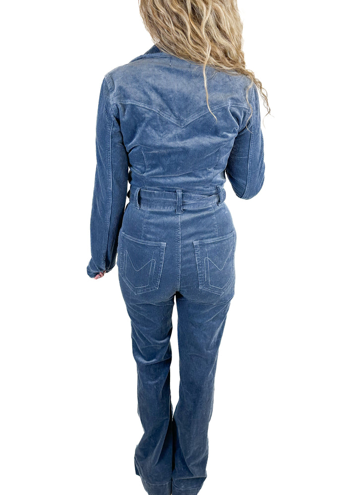 Show Me Your Mumu Blue Corduroy Jumpsuit (L)