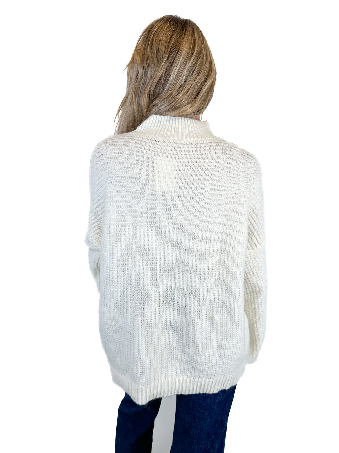 Staccato Cream Oversized Sweater (S)
