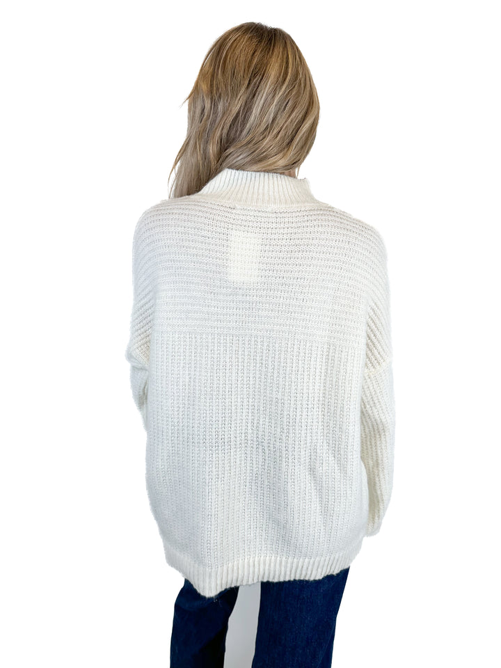 Staccato Cream Oversized Sweater (S)