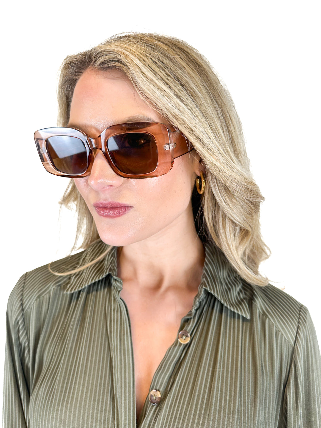 Brown Square Sunglasses