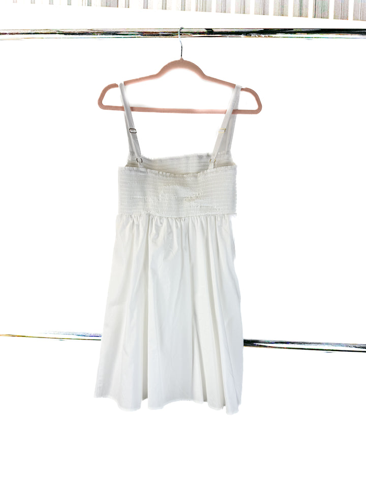 show me your mumu white smocked dress NWT (m)