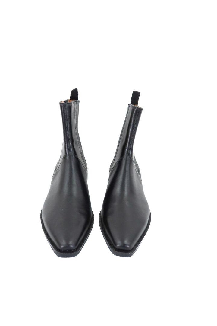 vagabond black snip toe booties (37; retail $200)