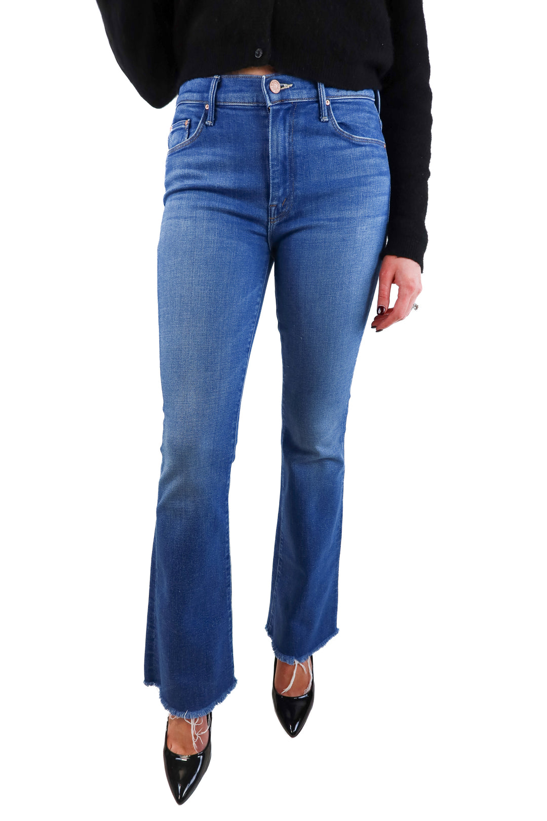 Mother "The Weekender" Frayed Jeans (27; retail $238)