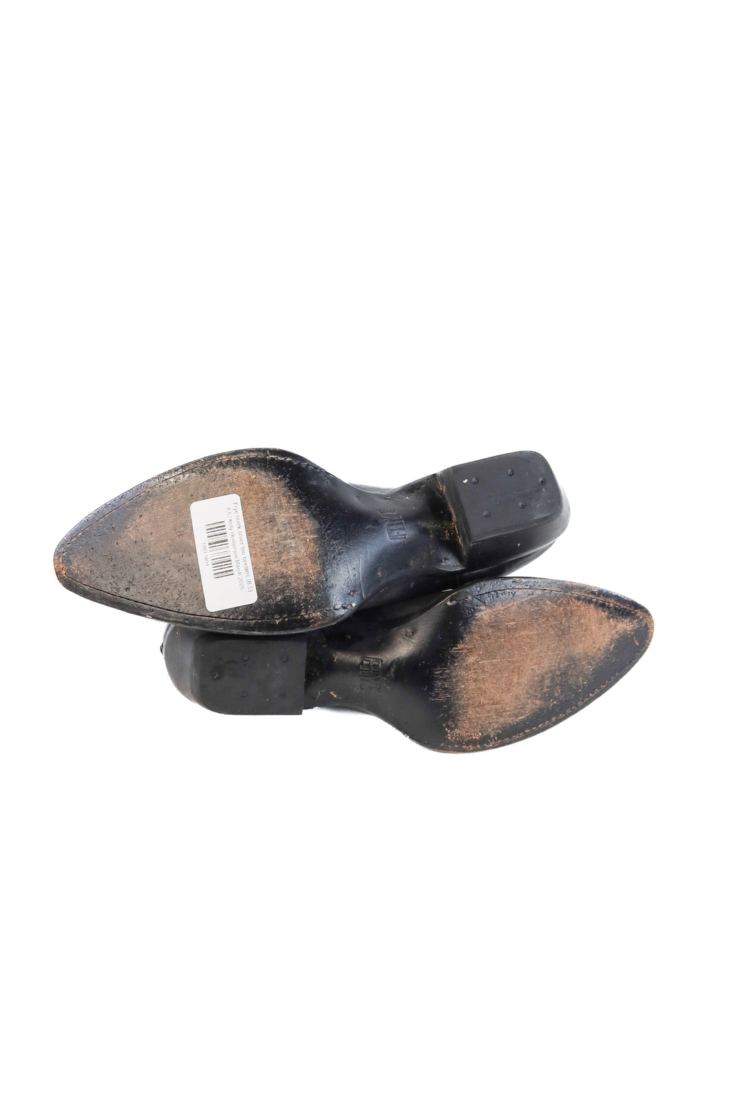 Frye black silver toe booties (8.5; retail $225)