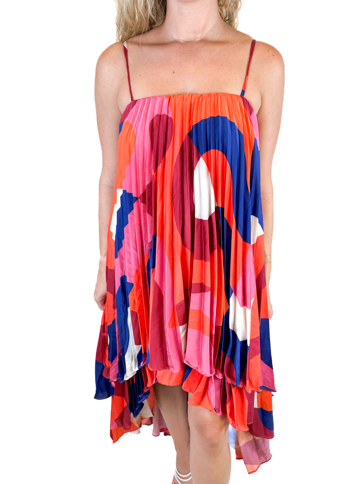 Hutch Graphic Print Hi-Low Dress NWT (M)