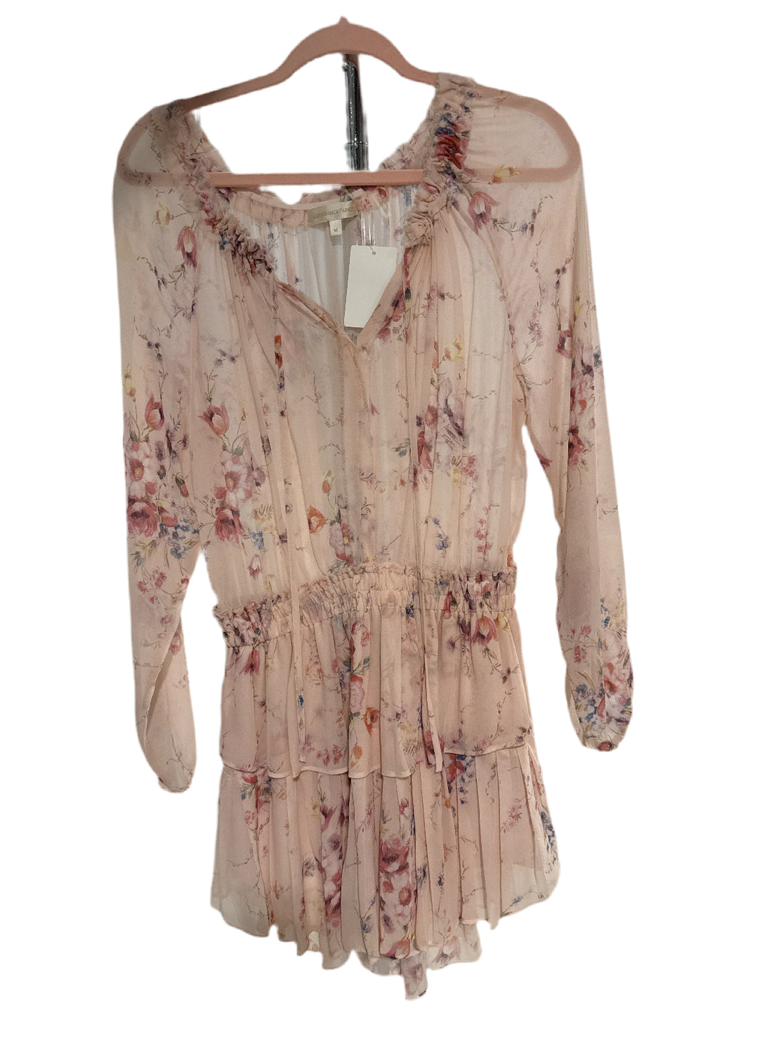 SOLD: Love Shack Fancy Silk Floral Mini Dress (M; retail $495)