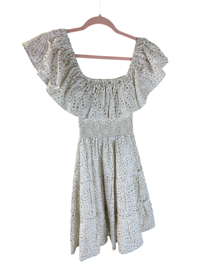 Luisa positano gold metallic dress (xs)